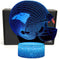 Helmet Shape 3D Optical Illusion Night Light Table Lamp, Gifts for Panthers Fans, Men, Women, Kids