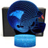 Helmet Shape 3D Optical Illusion Night Light Table Lamp, Gifts for Panthers Fans, Men, Women, Kids