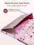 Zreal Cute Server Book for Waitress, Waiter Book with Zipper and Magnetic Pocket, Cherry & Bow Print Serving Book