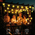 40ft 40LED 2700K StarryEver Lantern String Lights Plug in- Warm White Mini Lantern Lights Waterproof, Hanging Hemp Rope