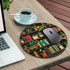 Gctriki Small Mouse Pad for Desk with Bookshelf Design - Cute Office Decor for Women, Stitched Edge Non-Slip Rubber