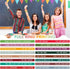 JUNEBRUSHS 64pcs Motivational Silicone Bracelets, Bulk Colored Inspirational Rubber Wristbands for Student Teacher Gifts