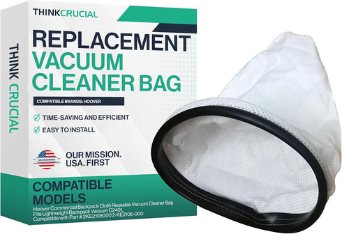 Think Crucial Replacement for Hoover Commercial Backpack Vacuum Cleaner Bag, Fits C2401