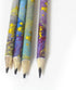 Channie's No. 2 HB 4 Gold Leaf Pencils Set of 12 - Fun Wooden Pencils with Colorful Abstract Patterns - Cute Desk Accessories by Channie's