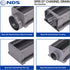 NDS 249 Spee-D Channel Drain Offset End Outlet, Connects to 3 in. Drain Pipe, Adjustable, Gray