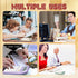 Mechanical Switch Calculator, 12 Digits, Large LCD Display, Pink Gradient Desktop Calculator for Office and School