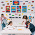 Outus 33 Pcs Hero Theme Classroom Decorations, Bulletin Board Set with Posters and Banners for Pre School