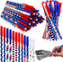 Eaasty American Flag Pens Bulk - Patriotic USA Gel Ink Pens for Independence Day, 4th of July Gifts (96 Pcs)