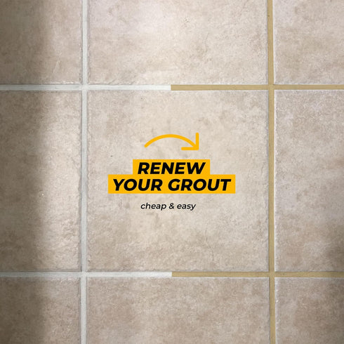 PentaUSA Tile Grout Repair Kit, Beige Grout Filler, Fast Drying Formula with Grout Float (8.8oz / 250gr)