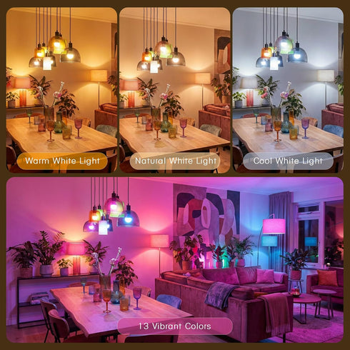 Kandicyar Bulbs, E26 Bulb DimmableTimer, (Pack 2) Rechargeable Battery Operated Light Socket (Magnetic Detachable)