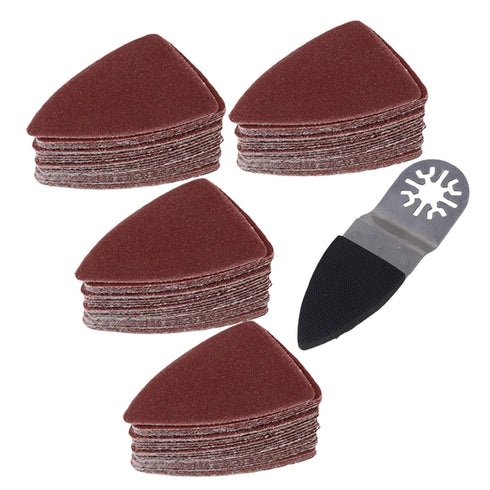 CNBTR Universal Oscillating Multitool Polishing Finger Sanding Pad Disc Sanding Sandpaper Sheet Set