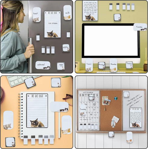 Life Is Better with A Cat Sticky Notes Set, 550 Sheets, Lovely Cat Pattern Self-Stick Memo Pads