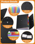 Cesil 2Pcs Accordion File Organizer, 13 Pockets, A4 Letter Size Document Receipt Holder for Home, Office, Classroom