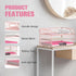 Daltack 3-Tier Paper Organizer - Mesh Desk Letter Tray with Handle for A4 File Folder, Pink