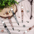 Whaline 110Pcs Cow Beadable Pens, Black and Brown Cow Print DIY Pens with Beads