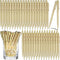 Fuutreo 100 Pack Gold Metallic Slim Ballpoint Pens, Retractable Christmas Ballpoint Pen with Black Ink