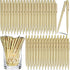 Fuutreo 100 Pack Gold Metallic Slim Ballpoint Pens, Retractable Christmas Ballpoint Pen with Black Ink