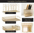 Gold Desk Organizer, Gold Office Accessories Set for Women, Includes Detachable File Organizer, Stackable Paper Tray,