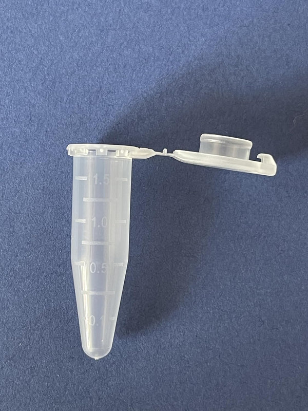 1.5ml Microcentrifuge Tubes, Transparent, 500 Pcs/Bag, Bag-Packed