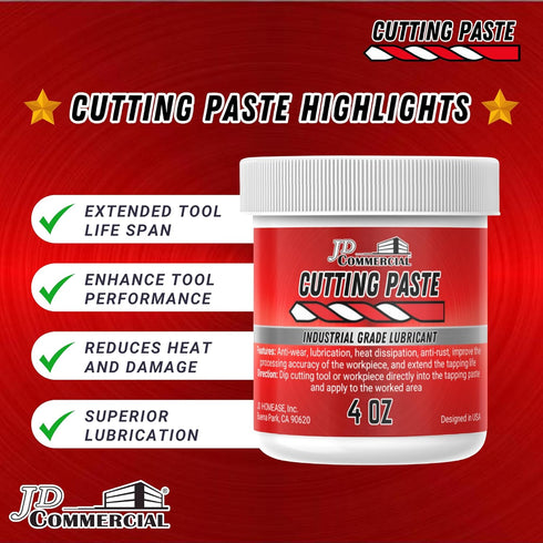 4 OZ, (2 Pack) Cutting Paste Cutting, Tapping, and Drilling Lubricant, Reduces Heat, Extends Tool Life & Improves