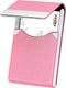 Padike Professional Business Card Holder, PU Leather Slim Case with Magnetic Shut (Pink)