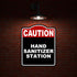 8.5 10 inches HAND SANITIZER STATION Caution Red Black Aluminum Composite Sign x