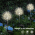 Solar Garden Lights, 2 Pack Waterproof Outdoor Decorative Lights, Auto ON/OFF for Garden Gifts, Halloween, Christmas