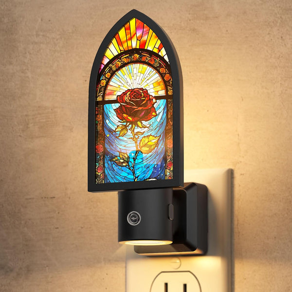 Briignite Night Lights Plug into Wall, Gothic Night Light Vintage Style, Adjustbale