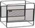 Mind Reader Hanging File Folder Organizer, Metal Mesh Desktop Storage for Office, 13" L x 9.75" W x 10.25" H, Black