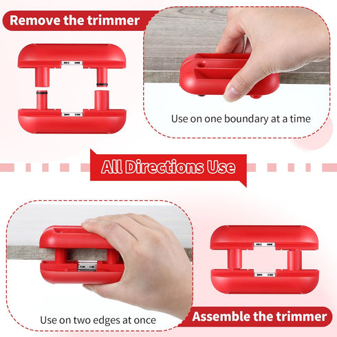 Edge Banding Trimmer, Hand Planer Edge Quad Trimmer with Tungsten Carbide Blades for Woodworking Deburring Tool