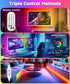 23ft 75-100 inch,RGB TV LED Backlight, TV LED Lights for TV Backlight Behind,USB Strip Lights Behind TV, Color Changing