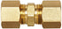 Anderson Metals 50062-08 Brass Compression Tube Fitting, Union, 1/2" x 1/2" Tube OD