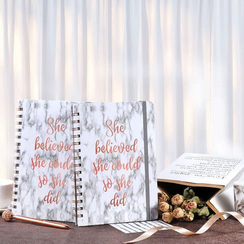 Frasukis Ruled Notebook/Journal - College Ruled Spiral Notebook, 8.5" x 6.4", Waterproof Hardcover