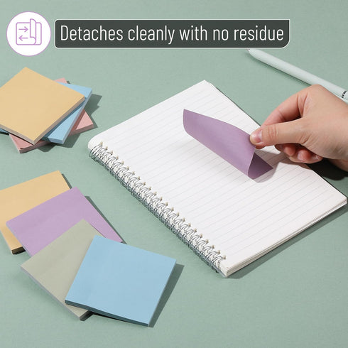 Mr. Pen Sticky Notes, 3”x3”, 12 Pads in Pastel Colors, Aesthetic Sticky Note Pads, Colorful Sticky Notes Bulk