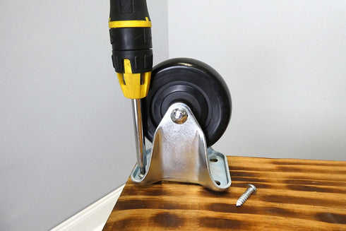 Shepherd Hardware 9786 400 Series 4-Inch Rigid Plate Caster Wheel, 275-lb Load Capacity