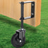 4 Inch Heavy Duty Gate Wheel with Brake, Spring Loaded Caster Wheel, Outdoor Gate Helper for Wooden PVC Fences, 220 Lbs