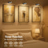 Kandicyar 6Pcs Dimmable 3 Picture Lights for Wall Battery Operated, Magnetic Led Painting Light with Remote and Timer