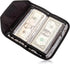 Money Organizer for Cash | Wallet Organizer with 6 Zippered Pockets | Cash Envelopes for Budgeting | Black