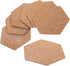Ceramic Coasters 10pcs Hexagon Cork Boards Tiles Decorative Self-Adhesive Bulletin Board Memo Board for Home Office