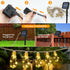 24FT 20 Bulbs,8 Solar Outdoor String Lights Vintage Rope Hemp Solar Lights with Shatterproof Modes Solar Powered String
