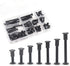 binifiMux Black M6 Hex Drive Socket Cap Bolts Kit, 35-Set Allen Head Countsunk