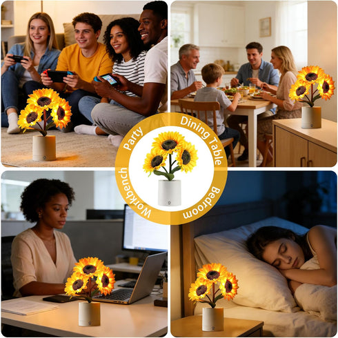 Sunflower Flower Lamp Gifts for Birthday Christmas Valentines Mothers Day Gifts for Women Mom Grandma Girlfriend Friend