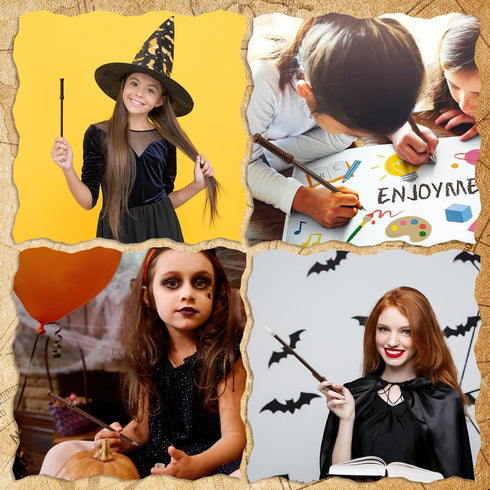 Colarr 100 Pcs Wizard Wands Ballpoint Pen, Bulk Halloween Pens for Kids, Wizard Party Favors, School Rewards