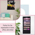 Mr. Pen Hanging Wall File Organizer, 6 Pocket, 2 Pack, Black, Over The Door File Organizer for Wall