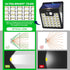 72 IP65 3 Door(2 Packs) Solar Lights Outdoor, LED Motion Sensor Wall Light, Waterproof and Lighting Modes, Solar