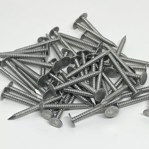 1.75”-Ring Shank Aluminum Roofing Siding Nails - Vinyl & Aluminum Siding Secure Holding Nails (250)