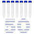 Membrane Solutions Conical Centrifuge Tubes, 15mL, 50 Pack Sterile Plastic Test Tubes with Screw Caps