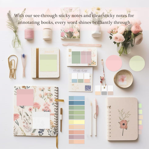 Transparent Sticky Notes, 920 Sheets Waterproof Clear Sticky Notes, Post It Notes for Bible Study, Office, School