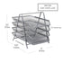 Mind Reader 4-Tier Paper Tray, Desktop Organizer, File Storage, Metal Mesh, 12"L x 13.75"W x 12.5"H, Silver