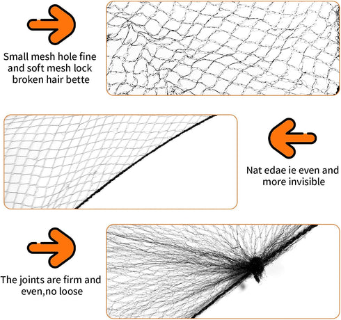 SHENLIU 500 20 Inches Pcs Hair Nets For Food Service Workers, Black Invisible Elastic Mesh Hair Nets Bulk Dust Cap Net
